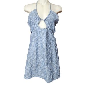 BOBBLES & LACE Mini Halter Dress  Color Blue Sky Good Conditiones